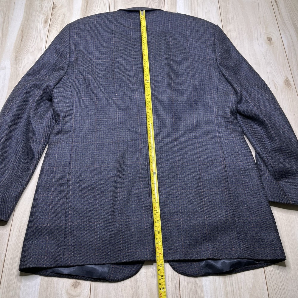 Brooks Brothers 346 Houndstooth Windowpane Plaid Blazer Multicolor Men Size 44L - Picture 14 of 16